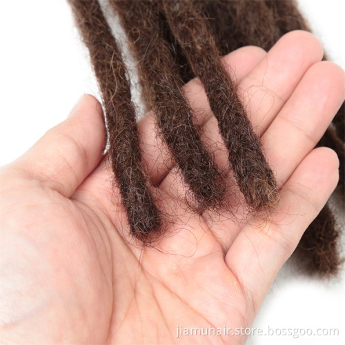 straight handmade dreadlocks hair extensions black reggae synthetic crochet braiding hair for women and men dreadlock Human Hair